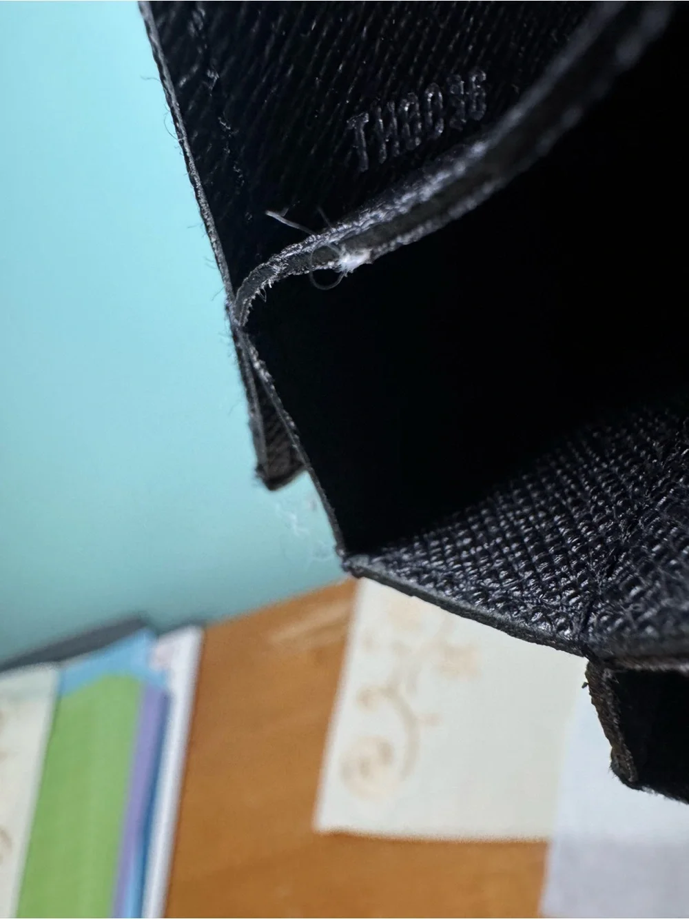 Louis Vuitton Black Textured Leather Clutch Wallet